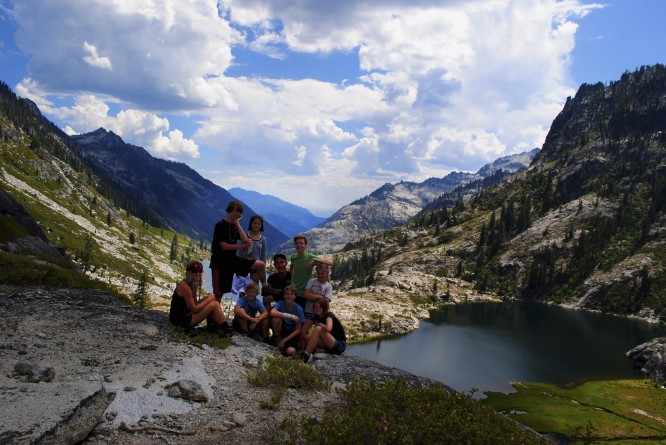 Bar 717 Ranch campers backpacking in the Trinity Alps