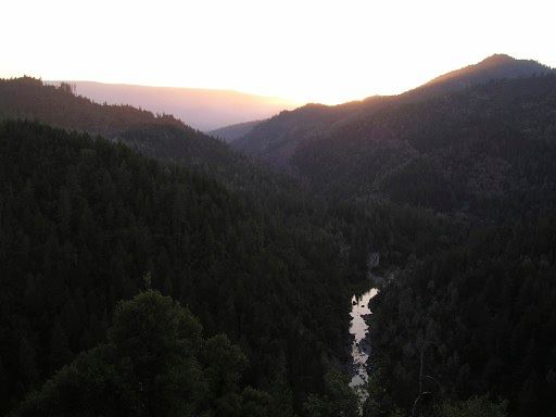 view of hayfork creek from hogsback ridge
